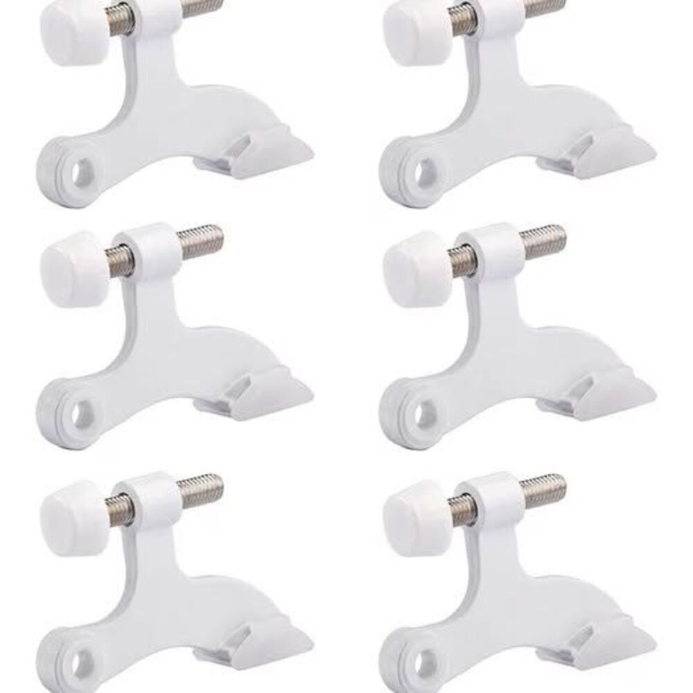 6 Pack Hinge Pin White Door Stopper